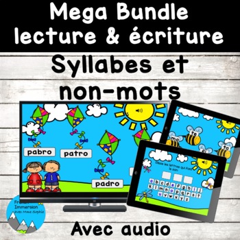 Preview of French syllables reading - writing - syllabe et non-mots digital resources