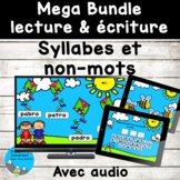 French syllables reading - writing - syllabe et non-mots d