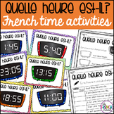 French time activities with task cards 12 hour and 24 hour