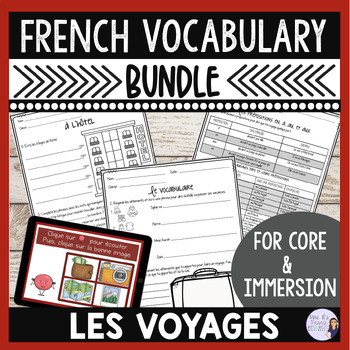 Preview of French travel vocabulary unit speaking & writing activities UNITÉ: LES VOYAGES