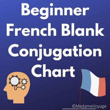 Preview of French verb chart (all conjugations in French, notes for students)