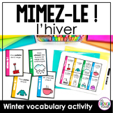 French verb vocabulary charades activity Winter/l'hiver