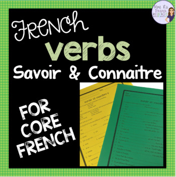 Preview of French verbs savoir and connaître worksheet