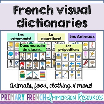 Preview of French visual dictionaries - Les dictionnaires visuels - Basic Vocabulary