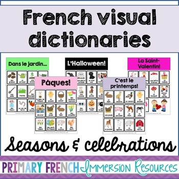 Preview of French visual dictionaries - Les dictionnaires visuels - Seasons & Celebrations