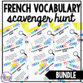 French vocabulary scavenger hunt BUNDLE