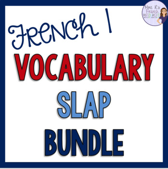 Preview of French vocabulary slap games for beginners BUNDLE OF FRENCH GAMES