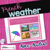 French weather listening activity BOOM CARDS ACTIVITÉ D'ÉC