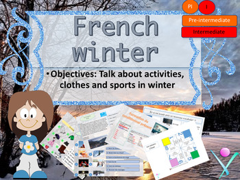 Preview of French winter interactive activities and games