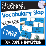French winter vocabulary slap game & flashcards JEU POUR L'HIVER