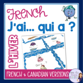 French winter vocabulary game J'AI... QUI A ...? L'HIVER