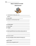 French writing activity - Personal Introduction (Grade 4 French)