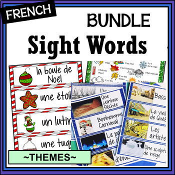 Preview of French yearlong Sight Words/Vocabulary BUNDLE and POSTERS