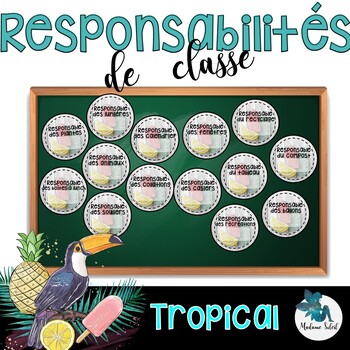 Preview of French classroom jobs - responsabilités de classe