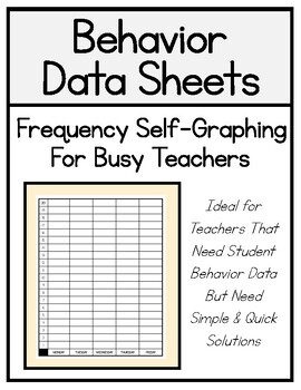 Preview of Frequency Data Sheet | Self Graphing Behavior Data | ABA