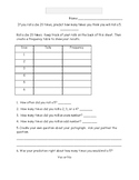 Frequency Table Dice Activity