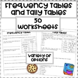 Frequency Tables and Tally Tables Worksheets