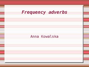 Preview of Frequency adverbs speaking activity