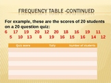Frequency table and pie chart powerpoint