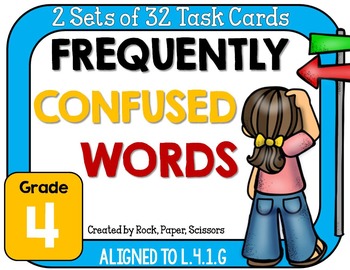 Preview of Frequently Confused Words L.4.1.G Task Cards