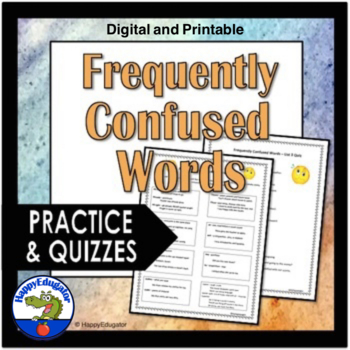 Preview of Frequently Confused Words Packet with Easel Activity