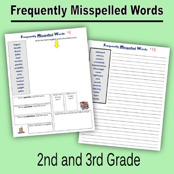 Preview of Frequently Misspelled Words (2nd grade - 3rd grade)