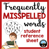 Frequently Misspelled Words Reference Sheet