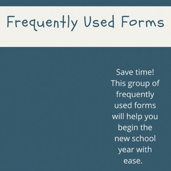 Preview of Frequently Used Forms