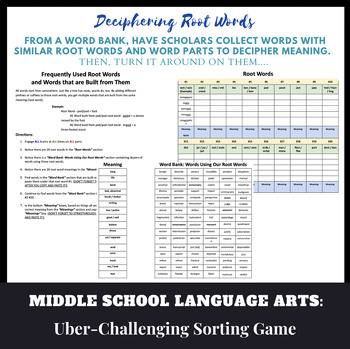 Preview of Frequently Used Root Words and Words that are Built from Them