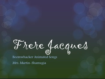 Preview of Frere Jacques Boom Whacker Animated Song