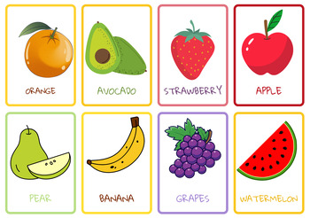 Preview of Fresh Fruit Flashcards: A Delicious Way to Learn