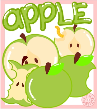 apple worm clip art