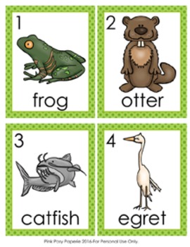 Freshwater Marsh Animals Write the Room Activity by Pink Posy Paperie