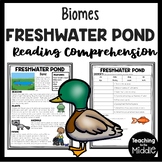 Freshwater Ponds Biomes Informational Text Reading Compreh