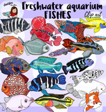 Freshwater aquarium fishes clipart 1