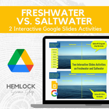 Preview of Freshwater vs. Saltwater - Drag-and-drop activities in Slides | REMOTE LEARNING