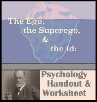 Preview of Freud - Id, Super-ego, and the Ego Worksheet and Handout, Psychology