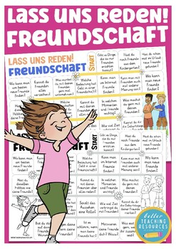 Preview of Freundschaft Deutsch Lass uns reden! Spiel (German speaking game)