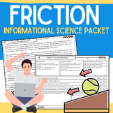 Friction: Informational Force & Motion Reading Passage, Wo
