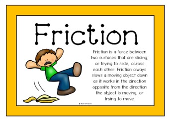 Preview of Friction Poster Set/Anchor Charts | Science Centers