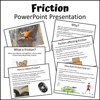 Preview of Friction PowerPoint Presentation Science Distance Learning