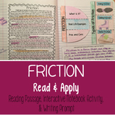 Friction Reading Comprehension Interactive Notebook