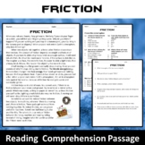 Friction Reading Comprehension Passage and Questions - PDF