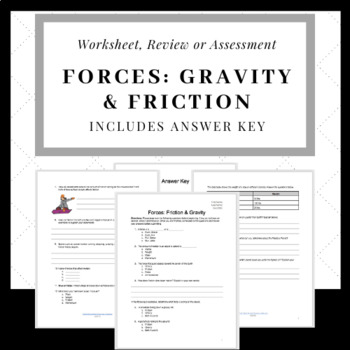 Forces Guided Reading And Study Friction And Gravity Answers Study Poster