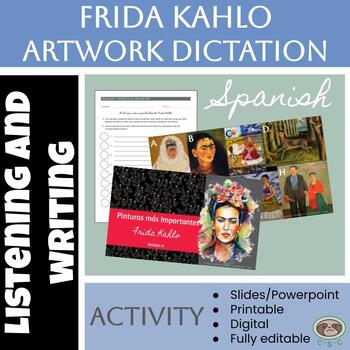 Preview of Frida Artwork Listening Comprehension Activity in Spanish - Descubre 2 Lesson 8