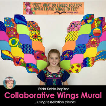 Preview of Frida Collaborative Wings Mural | Fun Addition to Cinco de Mayo Celebrations!
