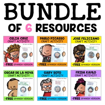 Preview of Hispanic Heritage Crafts Activities Bundle + FREE Spanish