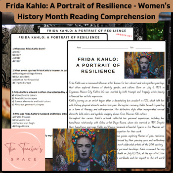 Preview of Frida Kahlo: A Portrait of Resilience - Women's History Month Reading Passage