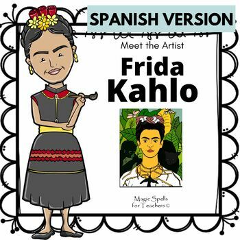 Preview of Frida Kahlo Activities in Spanish - Frida Kahlo Biografia -  SPANISH VERSION