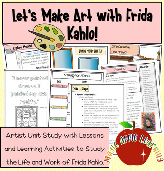 Preview of Frida Kahlo Artist Study Biography Women's History
